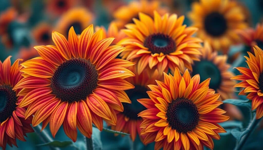 Sonnenblumenfarbvarianten