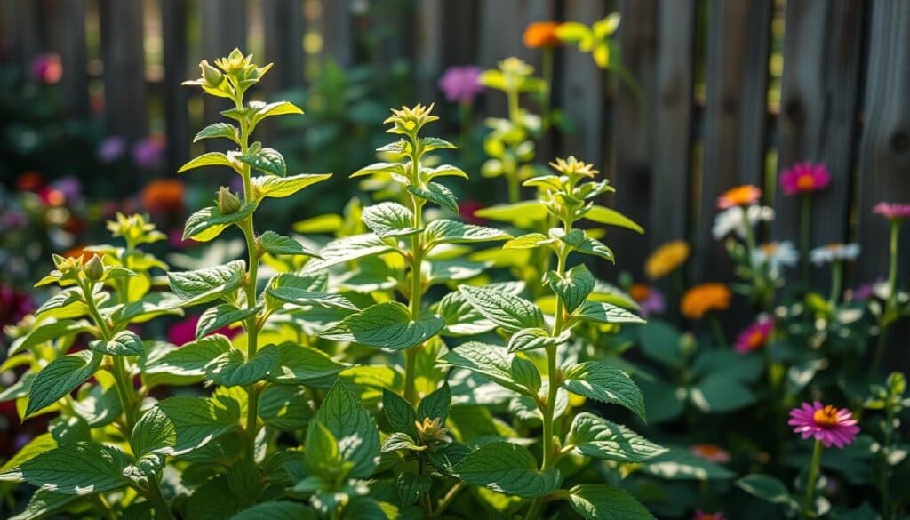Zitronenmelisse im Garten Zitronenmelisse im Garten