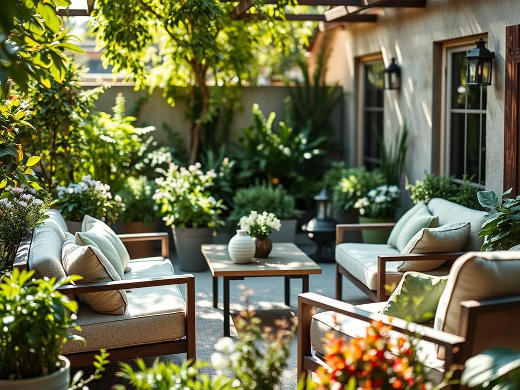 Elegante Gartenmöbel Arrangement
