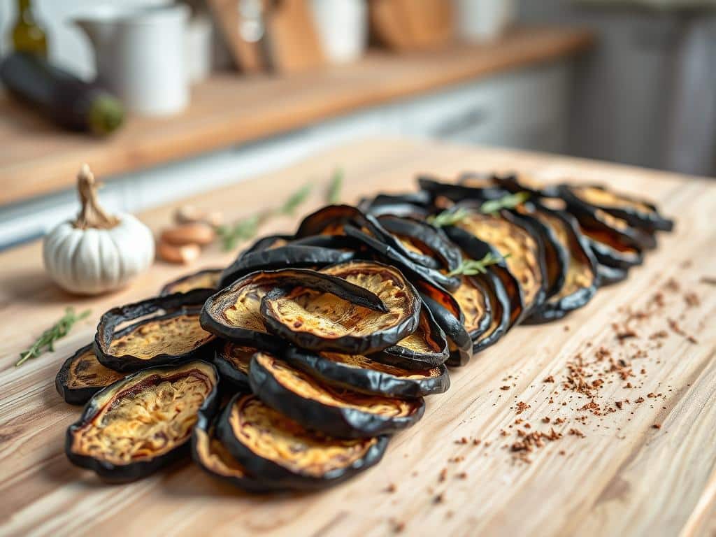 getrocknete Auberginen zubereiten für vegane Hauptgerichte