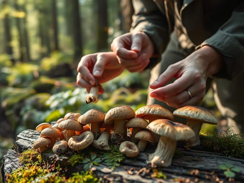 Reinigung von Waldpilzen Reinigung von Waldpilzen