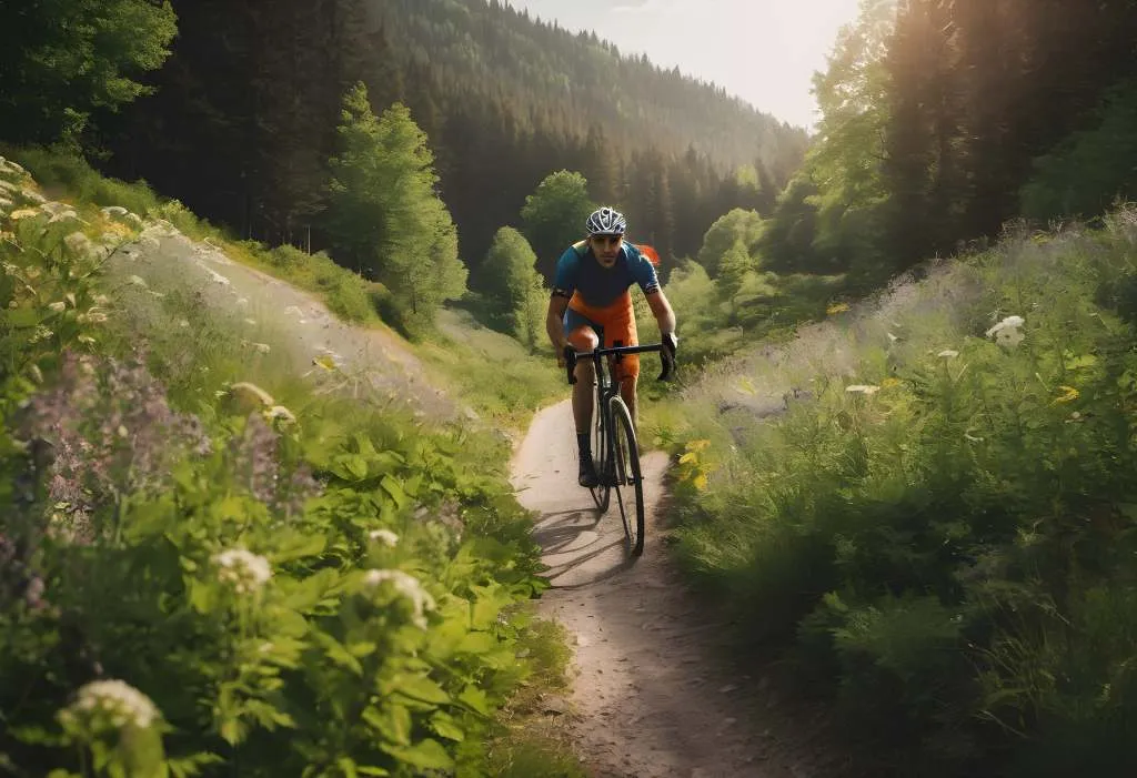 Fahrrad fahren in der Natur