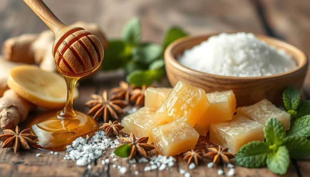 Grundzutaten für Hustenbonbons Grundzutaten für Hustenbonbons