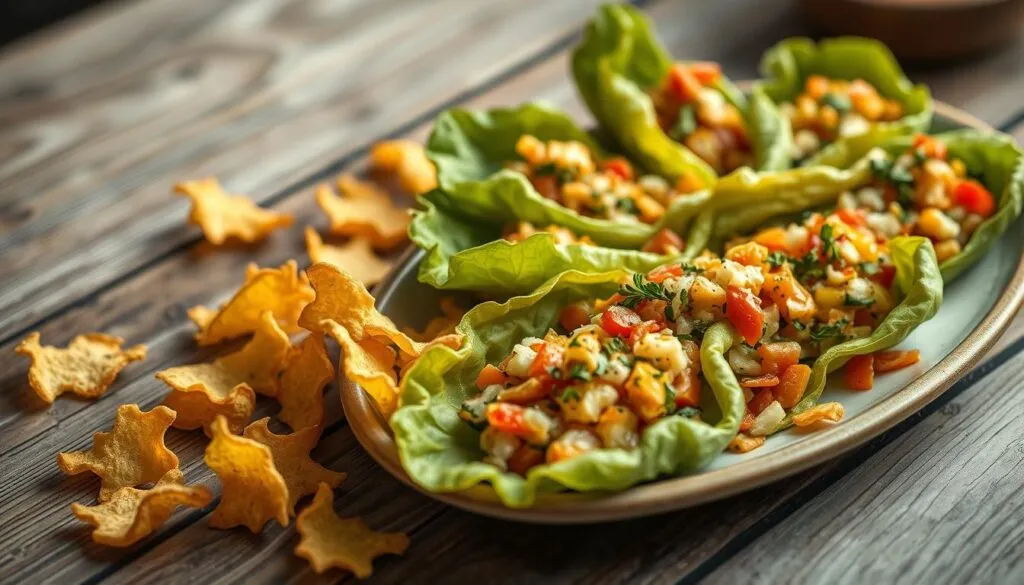 Knöterich-Chips und gefüllte Knöterich-Blätter