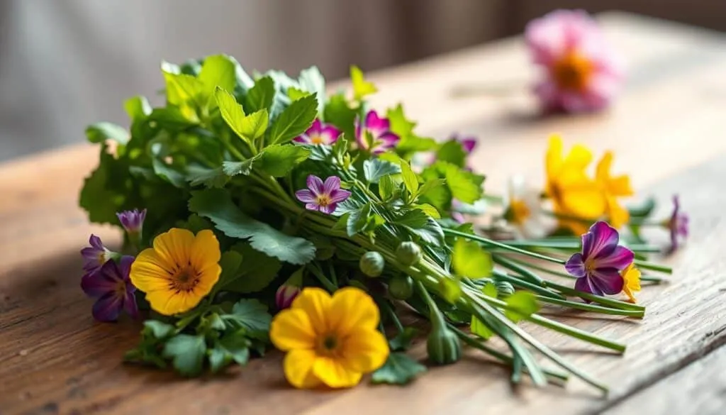 Frühjahrskräuter für Suppe