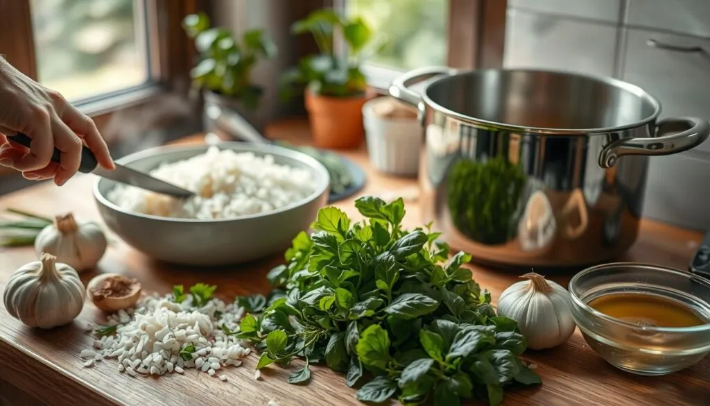 Giersch-Risotto Zubereitung