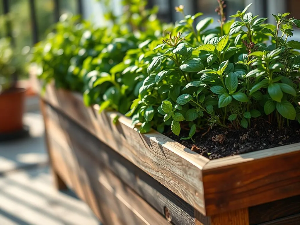 Küchenkräuter auf dem Balkon Erdmischung