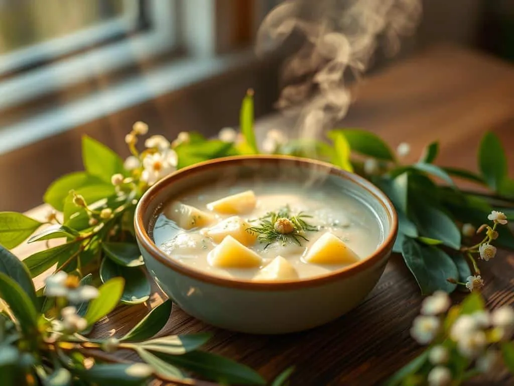 Bärlauchsuppe mit Kartoffeln