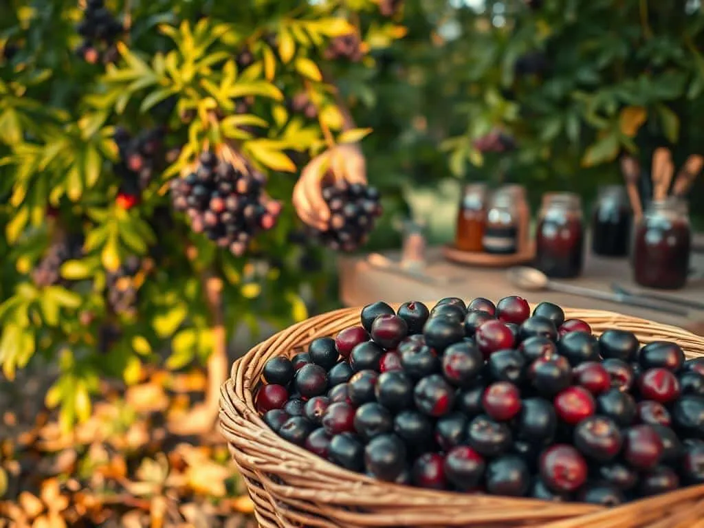 Holunder Ernte und Verarbeitung Holunder Ernte und Verarbeitung