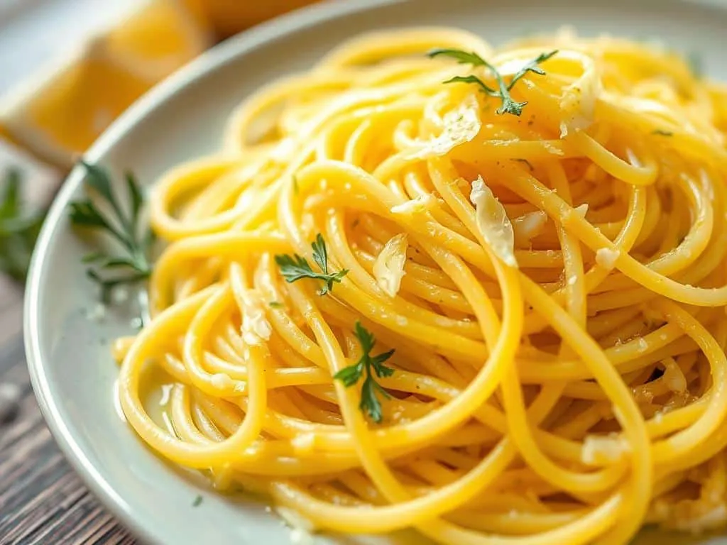 Spaghetti mit Fenchel und Zitronenöl