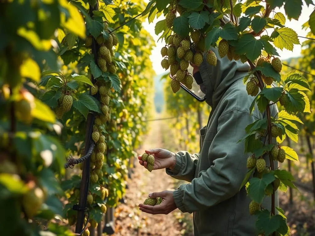 Wildhopfen Ernte und Sicherheit Wildhopfen Ernte und Sicherheit