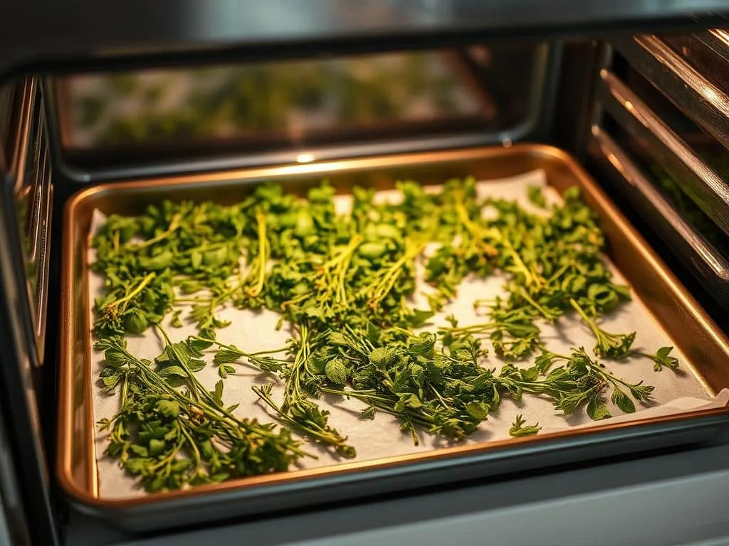 Kräuter trocknen im Backofen Kräuter trocknen im Backofen