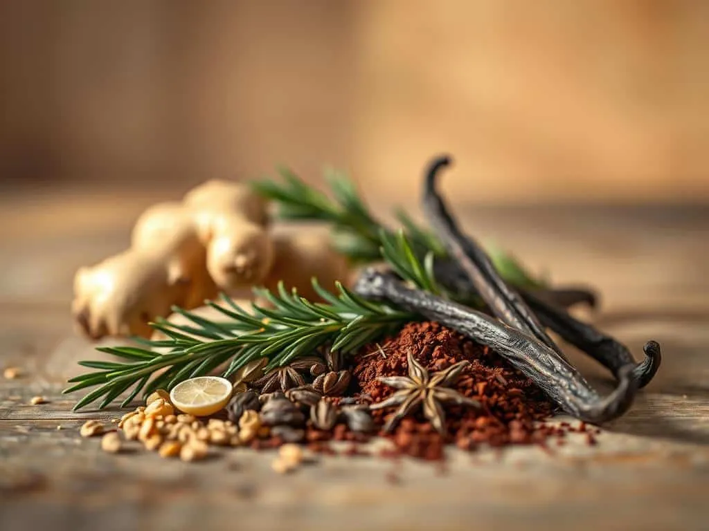 Ingwer Rosmarin Vanille Gewürze