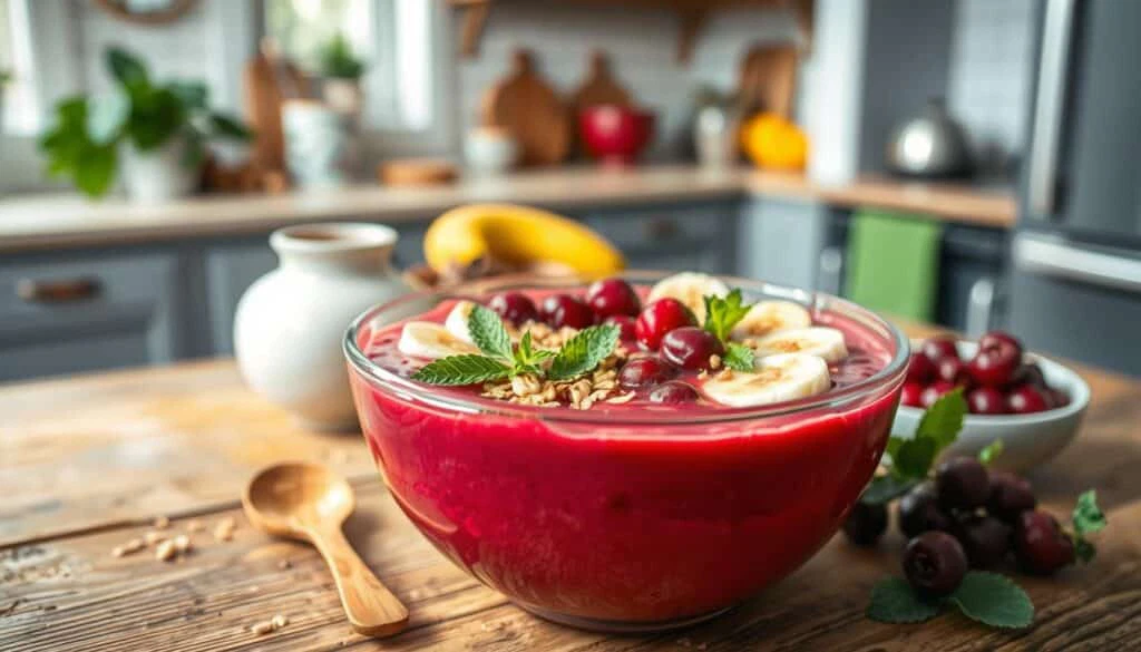 Preiselbeeren Smoothiebowl Rezept
