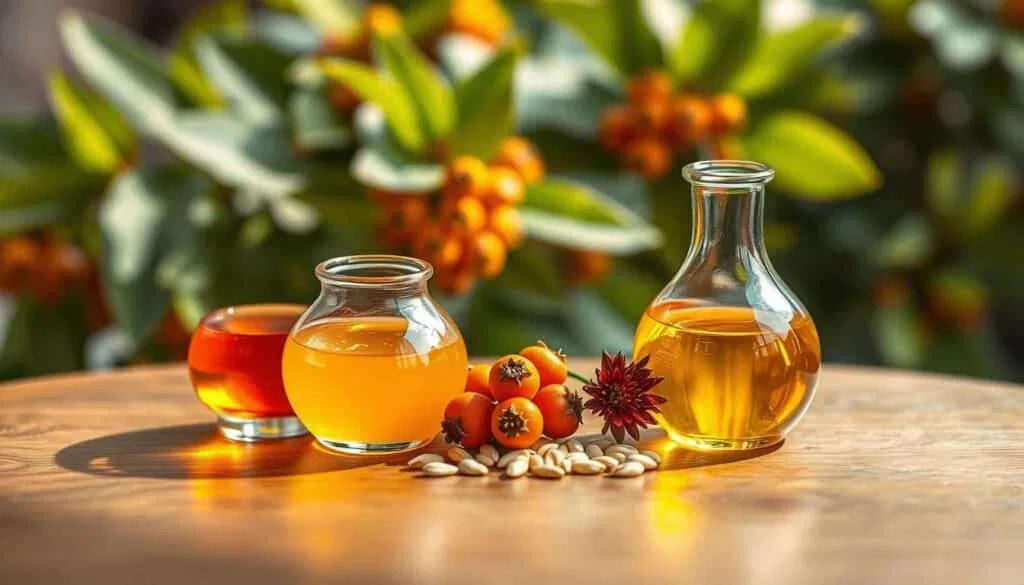 Vergleich Sanddornfruchtfleischöl Sanddornkernöl