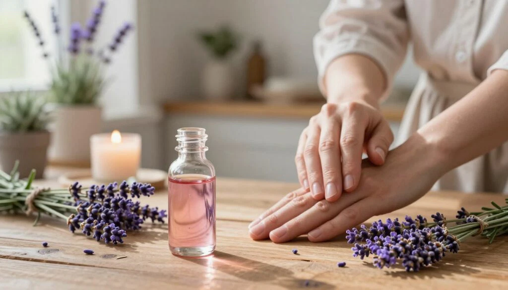 Anwendung von Lavendelöl