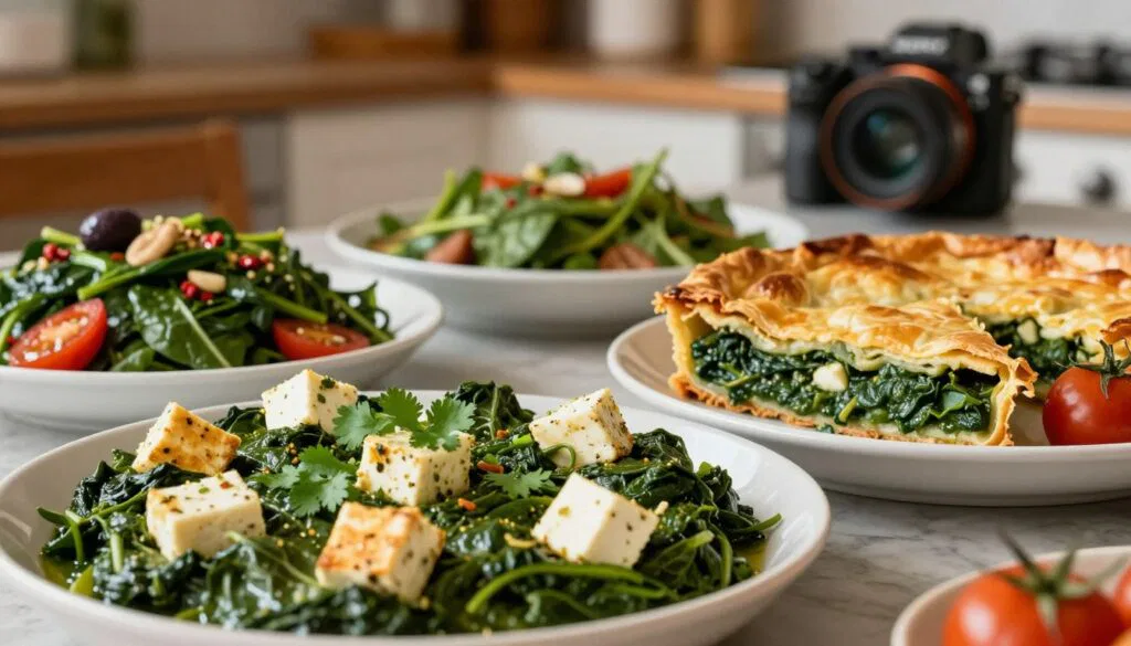 Internationale Spinatvarianten