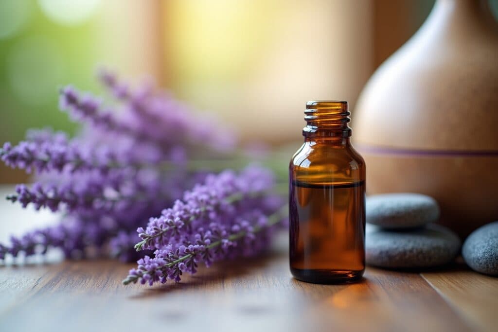 aromatherapie mit lavendel-Titel
